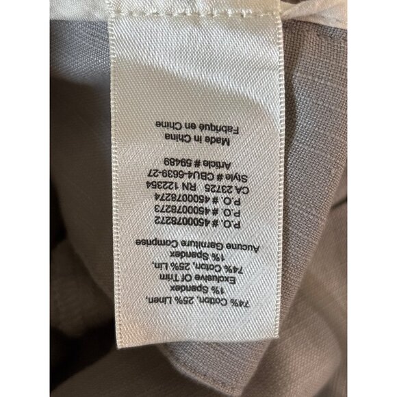 Aritzia Wilfred Marne Gray High Waist Tie Front‎ Paperbag Linen Blend Shorts 6 - Picture 9 of 9